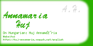 annamaria huj business card